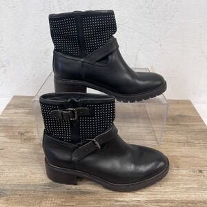 Coach Gates Women's Buckles Studs Boot Black A7862  Size 6.5